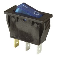 Rocker Switch Illuminated Blue SPST 15A 240VAC
