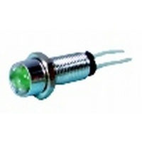 Chrome Bezel with 3mm Green LED