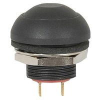 IP67 Rated Dome Pushbutton Switch Black