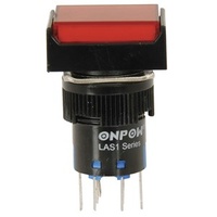 DPDT Illuminated Momentary IP65 Switch Red