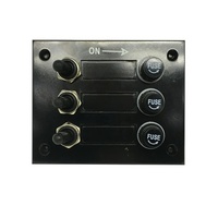 3 Gang SPST Switch Panel with Rubber Boots