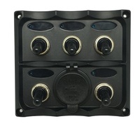 5 Switch Panel with Dual USB 4.2A Socket