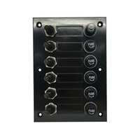 6 Gang SPST Switch Panel with Rubber Boots