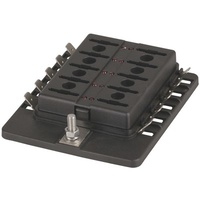 10 Way Blade Fuse Block - Spade Terminal Connection