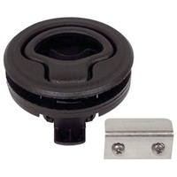 Round Style Flush Latches - Fit up to 7/8" Door Black