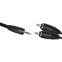 Audio Lead Stereo 3.5mm Plug to 2 x RCA Plug
