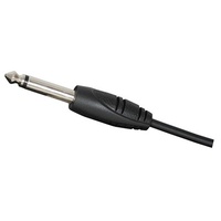 6.5mm Mono Plug to 6.5mm Mono R/A Plug Audio Lead - 3m