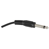 6.5mm Mono Plug to 6.5mm Mono R/A Plug Audio Lead - 6m