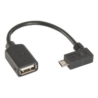 USB2.0 OTG Female A Plug to Right-Angle Micro Male B Plug