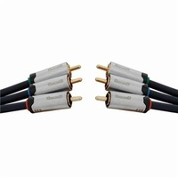 RGB Component Video 3xRCA Plugs to 3xRCA Plugs - 0.5m