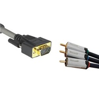 D15HD to 3 x RCA RGB Plugs Video Lead - 1.5m