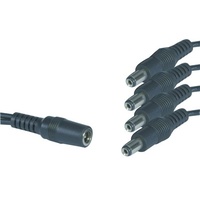 2.1mm DC Splitter Lead 1 Socket to 4 Plugs