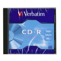 Verbatim Datalife (P-Cyanine) 80min/700MB CD-R Jewel Case Singles 52x