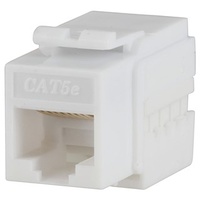 RJ45 Socket Cat5E Keystone Jack - White