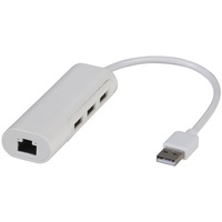 Ultrabook / Macbook Air® Network Adaptor with 3 Port Hub