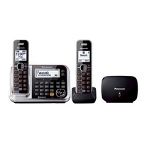 Panasonic Twin Handset Cordless Telephone with Mobile Link & Repeater
