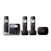 Panasonic Triple Handset Cordless Telephone with Mobile Link & Repeater