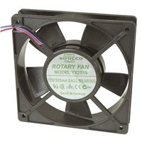 IP55 Rated 120mm 12V DC Ball Bearing Fan