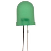 Green 10mm LED 100mcd Round Diffused