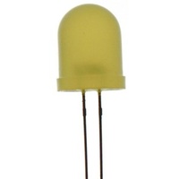 Yellow 10mm LED 90mcd Round Diffused