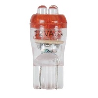 T10 Wedge Replacement LED QUAD Globe (Red)