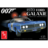 AMT 1172M 1/25 1970 FORD GALAXIE POLICE CAR (JAMES BOND) PLASTIC MODEL KIT