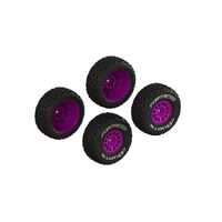 Arrma dBoots Fortress Tyre Set Glued on Purple Wheels