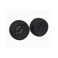 Arrma dBoots Fortress MT Tyre Set on Black Wheels, 2pcs