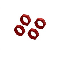 Arrma 24mm Aluminium Wheel Nut, Red, 4pcs, 8S BLX