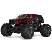 Arrma Gorgon 223S 1/10 2WD Brushless Monster Truck, RTR, Red/Black