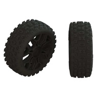 ARRMA 2HO Tire Set Glued Black 2pcs