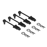 ARRMA Body Clip Retainer 1/10 Scale Black (4), AR390165