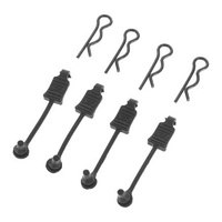 ARRMA Body Clip Retainer 1/8 Scale Black (4), AR390178