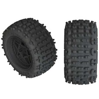 ARRMA Backflip LP 4S Tire 3.8 Glued Black (2), AR550050