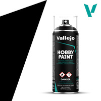 Vallejo Aerosol Black Primer 400ml Hobby Spray Paint  28012