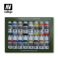 Vallejo Model Colour Basic Colors USA 16 Colour Acrylic Paint Set 70140A