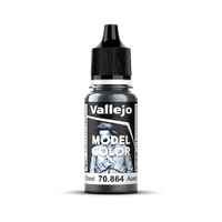 Vallejo Model Colour #178 Metallic Natural Steel 17 ml Acrylic Paint  70864