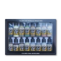 Vallejo Model Air Allied Forces WWII 16 Colour Acrylic Airbrush Paint Set [71180]