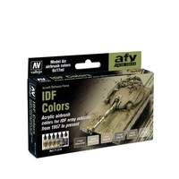 Vallejo 71210 Model Air IDF Colours, Israeli Defence Force 6 Colour Acrylic Paint Set
