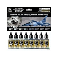 Vallejo Model Air USAF WWII to present Aggressor Squadron Part III Acrylic Paint Set [71618]