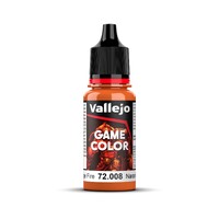 Vallejo Game Colour Orange Fire 18ml Acrylic Paint - New Formulation AV72008