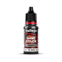 Vallejo Game Colour Metal Dark Gunmetal 18ml Acrylic Paint - New Formulation AV72054