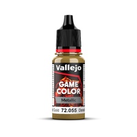 Vallejo Game Colour Metal Polished Gold 18ml Acrylic Paint - New Formulation AV72055