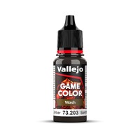 Vallejo Game Colour Wash Umber  18ml Acrylic Paint - New Formulation
