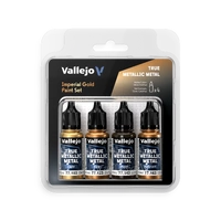 Vallejo True Metallic Metal Imperial Gold - 4 Colour Paint Set