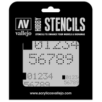 Vallejo Digital Numbers Stencil [ST-SF004]