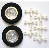 MPI 64MM (2.5'') ULTRA LIGHT WEIGHT ALUMINIUM WHEEL W/AXLE INSERTS 3.3.5.4MM