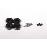 AXIAL NARROW 12MM ALUM HUB BLACK 4PCS 0AX30427
