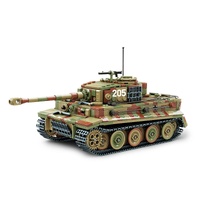Build Army Tiger I Ausf.R Late Version (Camo) WWII German Heavy Tank Model Brick Kit BA0181C