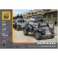 Build Army Sd.Kfz.222 WWII German Light Armoured Vehicle Model Brick Kit